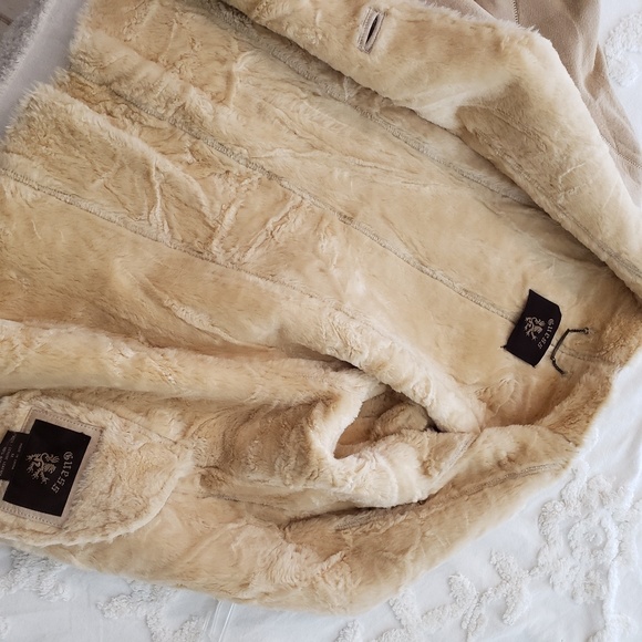 Guess Suede Coat With Faux Fur - Picture 6 of 8